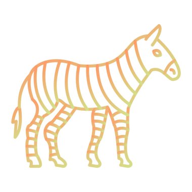 vector illustration of a cute cartoon zebra