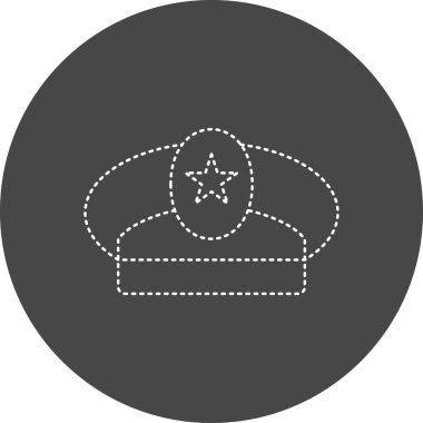 Kaptan kapağı simgesinin vektör illüstrasyonu