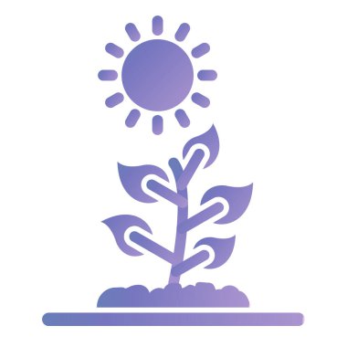 Çiçek. Web simgesi basit illüstrasyon