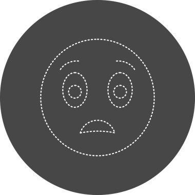 vector illustration of Confused  face icon