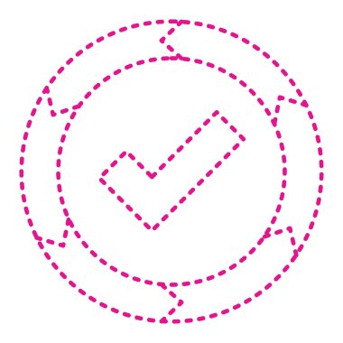 İşaret simgesini işaretle. vektör illüstrasyonu