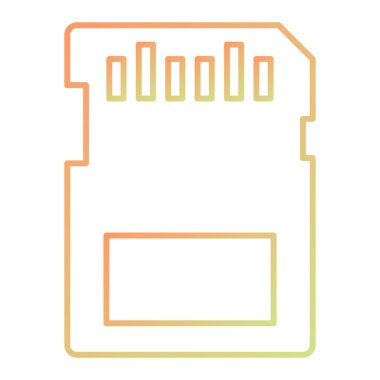 hafıza kartı simgesine. vektör çizim