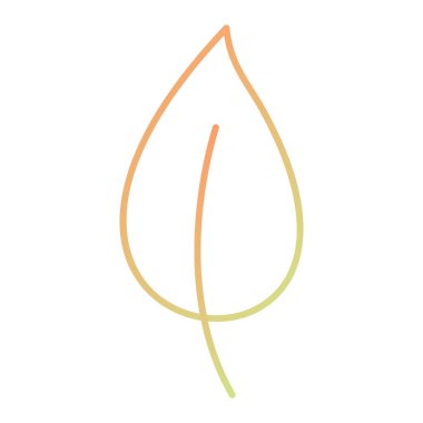 Yaprak ikonu vektör illüstrasyonu