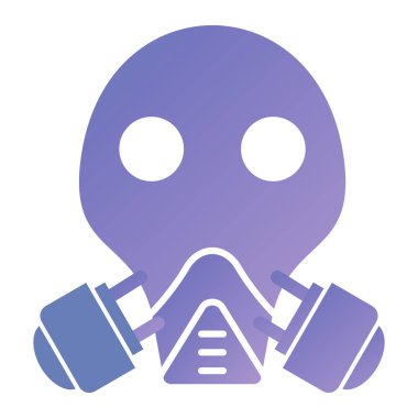 face mask icon. flat illustration of virus vector symbol and shadow