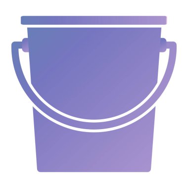 Kova ikonu. Web için temizlik ekipmanı vektör simgelerinin basit çizimi