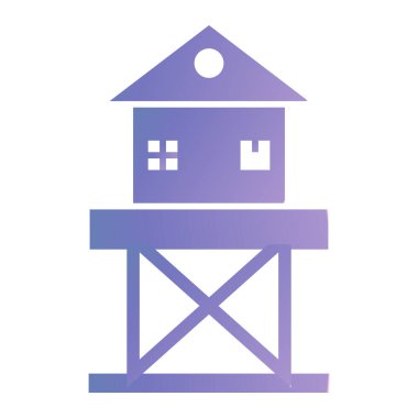 Bir ev simgesinin vektör illüstrasyonu