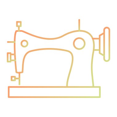 Dikiş makinesi simgesi beyaz arkaplanda izole edildi. vektör illüstrasyonu