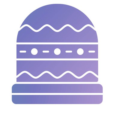 Kek ikonu vektörü. İnce çizgi işareti. izole edilmiş sınır sembolü çizimi