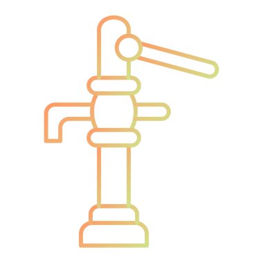 beyaz arkaplanda su musluğu simgesi izole edildi. vektör illüstrasyonu