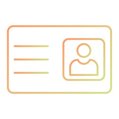 ID kart simgesi vektör illüstrasyonu