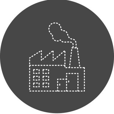 Fabrika Vektörü Şekil Simgesi Tasarımı 