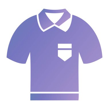 Gömlek ikonu. Kıyafet vektör logosunun basit çizimi.