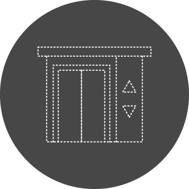 Asansör simgesinin vektör çizimi 