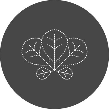 Çiçek simgesinin vektör illüstrasyonu