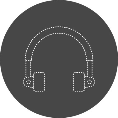 Kulaklıklar. Web simgesi vektör illüstrasyonu