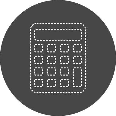 Hesaplayıcı Vektör Kabartma Simgesi Tasarımı 