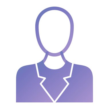 woman icon. female person profile symbol. isolated flat design. vector illustration