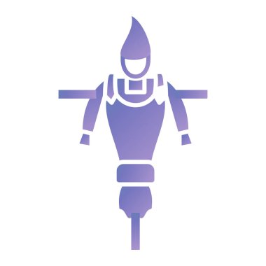 superhero with helmet icon. flat illustration of firefighter vector logo concept and web design