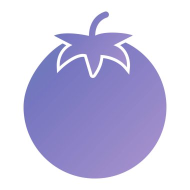 tomato icon. simple illustration of eggplant vector icons for web