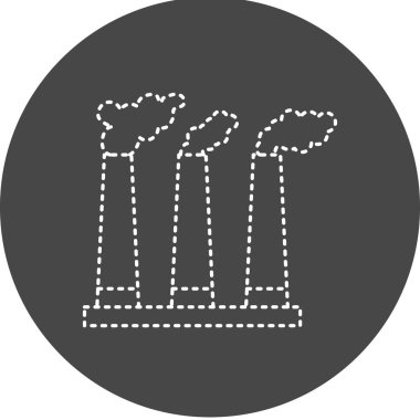 Pollution icon, vector illustration simple design