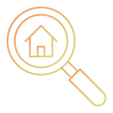 Büyüteç simgesi. Web için basit bir arama vektör sembolü çizimi