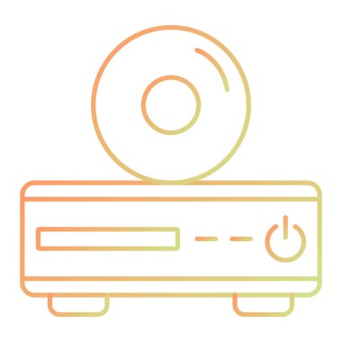 Tek izole edilmiş simge ögesinin vektör illüstrasyonu