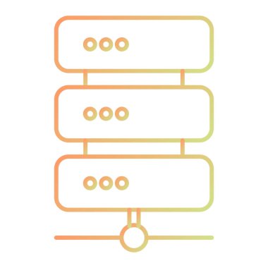 veritabanı. Web simgesi basit illüstrasyon