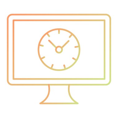 Saat simgesi vektör illüstrasyonu