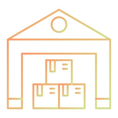 Depo simgesi vektör illüstrasyonu