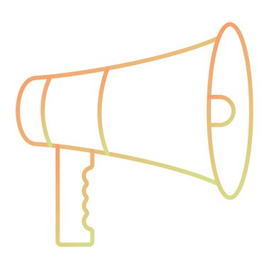 megafon düz simge, vektör illüstrasyonu