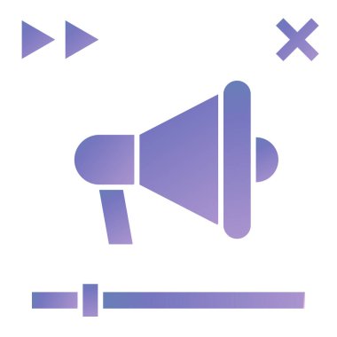 Megafon ikonu vektör illüstrasyonu