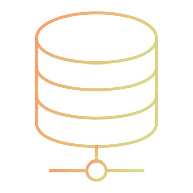 veritabanı. Web simgesi basit illüstrasyon