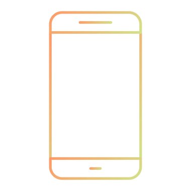 cep telefonu simgesi. Web tasarımı için akıllı telefon vektör sembolünün basit çizimi