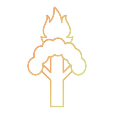 Bir ağaç simgesinin vektör illüstrasyonu