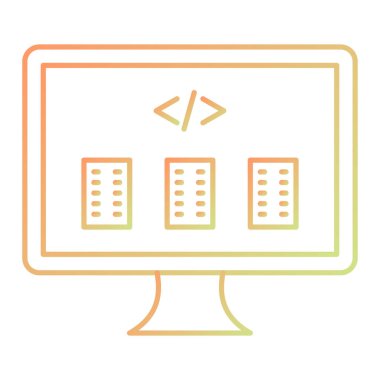 veri merkezi simgesi vektör illüstrasyonu