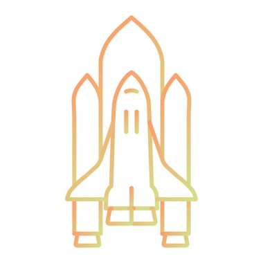 roket fırlatma simgesi vektör çizimi