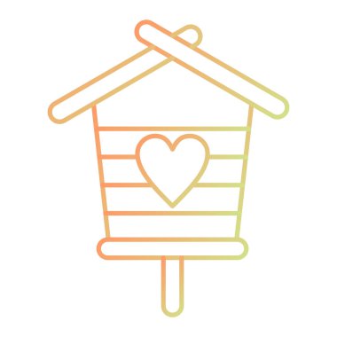 kuş evi simgesi vektör illüstrasyonu