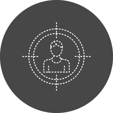 Target Audience Vector Glyph Icon Design 