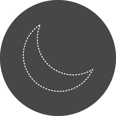 Ay simgesi, vektör illüstrasyonu basit tasarım