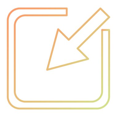 Eğilim biçimi izole edilmiş arkaplanda ok simgesi