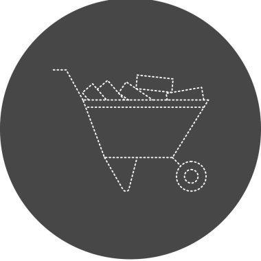 el arabası simgesi, vektör illüstrasyonu basit tasarım