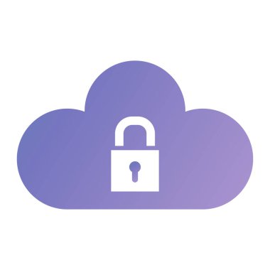 Bulut Güvenliği. Basit illüstrasyon