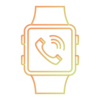 smart watch icon on white background, vector illustration