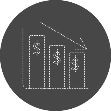 vector illustration of Losses icon