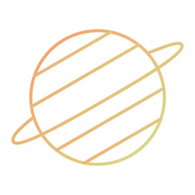 Gezegen. Web simgesi basit illüstrasyon