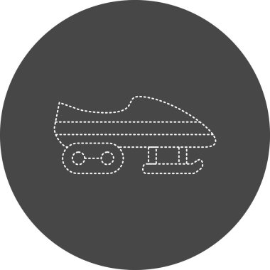 vector illustration of Snow Mobile icon 