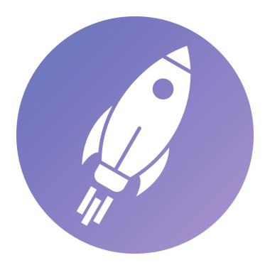 roket ikonu vektör illüstrasyonu