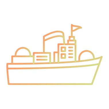 Gemi. Web simgesi basit illüstrasyon