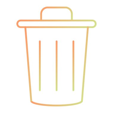 trash can icon. cartoon illustration of garbage bin vector icons for web