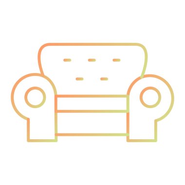 kanepe ikonu vektör illüstrasyonu